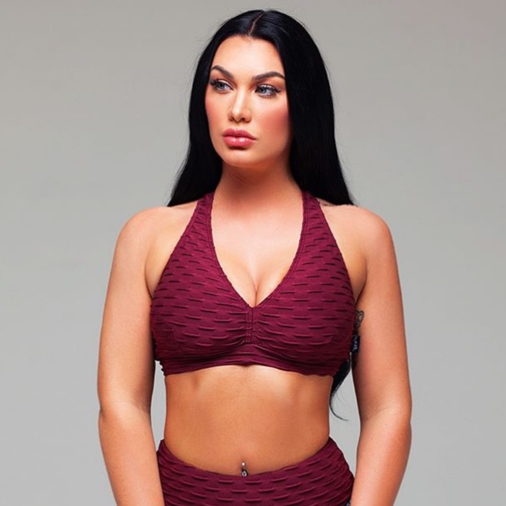 🇧🇷 Brazilian Honeycomb Top Sports Bra Bebe - Picture 3 of 8